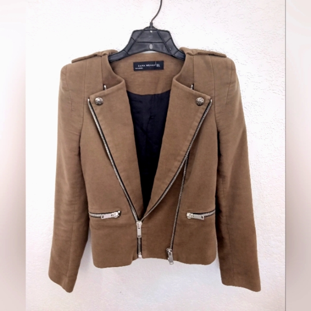 Zara military jacket size small